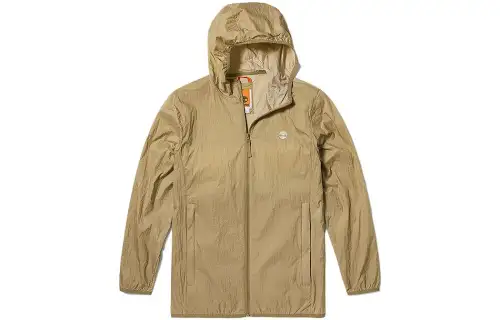 Timberland Sun Protection Clothing Unisex British Khaki Hooded Moderate Straight Fit