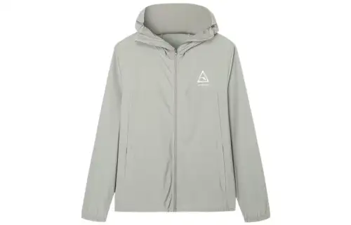 ANTA Variety Training Collection Sun Protection Clothing Men's Cool Gray Green Hooded Thin Straight Fit