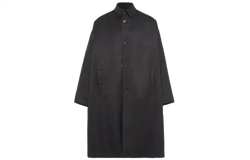 PRADA Coats Men's Black Lapel Moderate