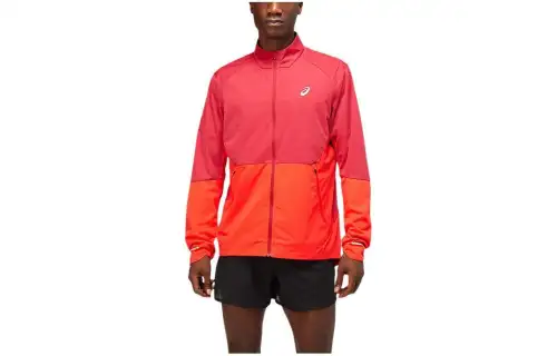 ASICS Jackets Men's Burgundy Stand Collar Moderate Other