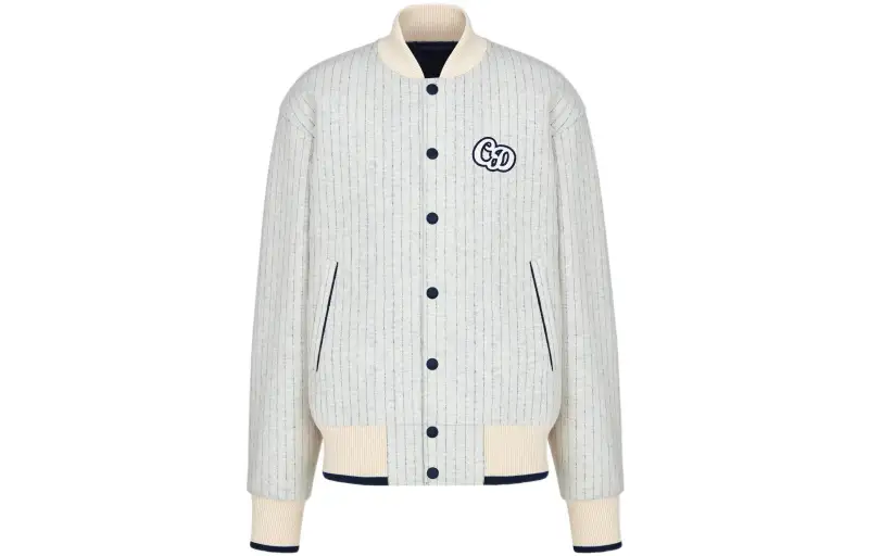 DIOR Quarterly New Products Baseball Jerseys Men's White Baseball Collar Moderate Straight Fit