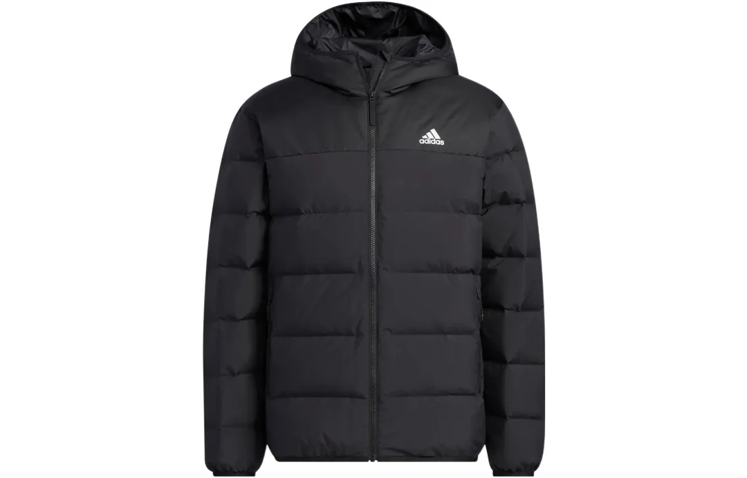 Adidas Down Jackets Men's Black Hooded Moderate Other