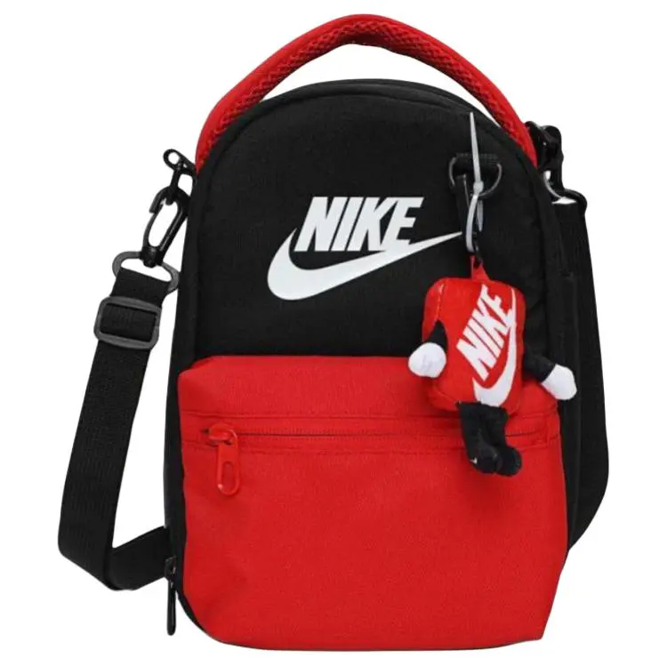Nike Versatile Shoulder Bag, Crossbody Bag, Handbag Regular Women's Black & Red