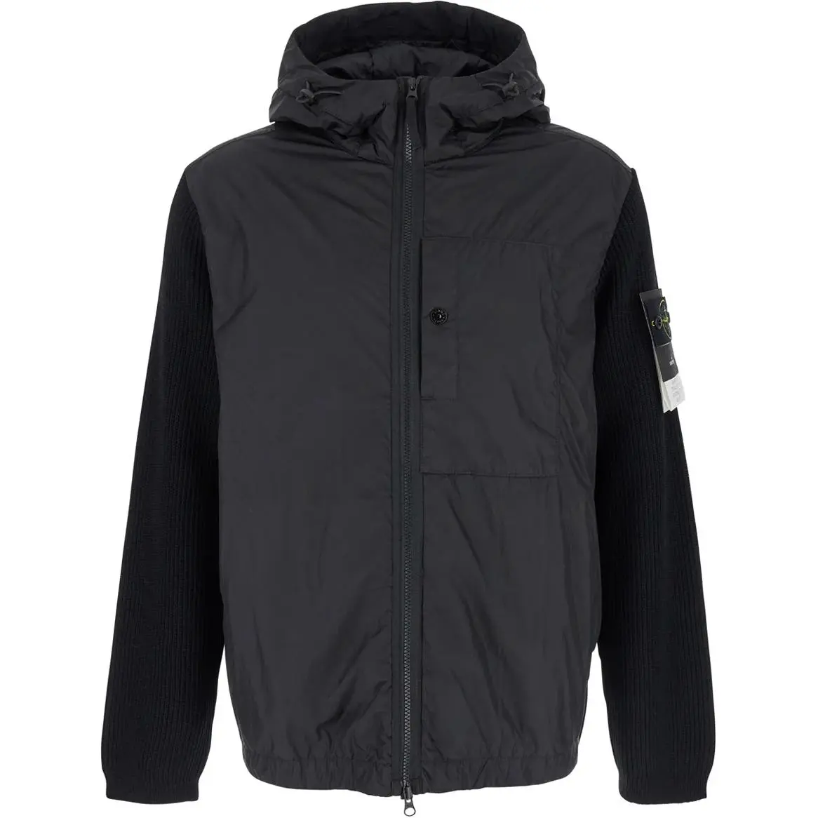 STONE ISLAND Panelled Zip Up Hooded Jacket