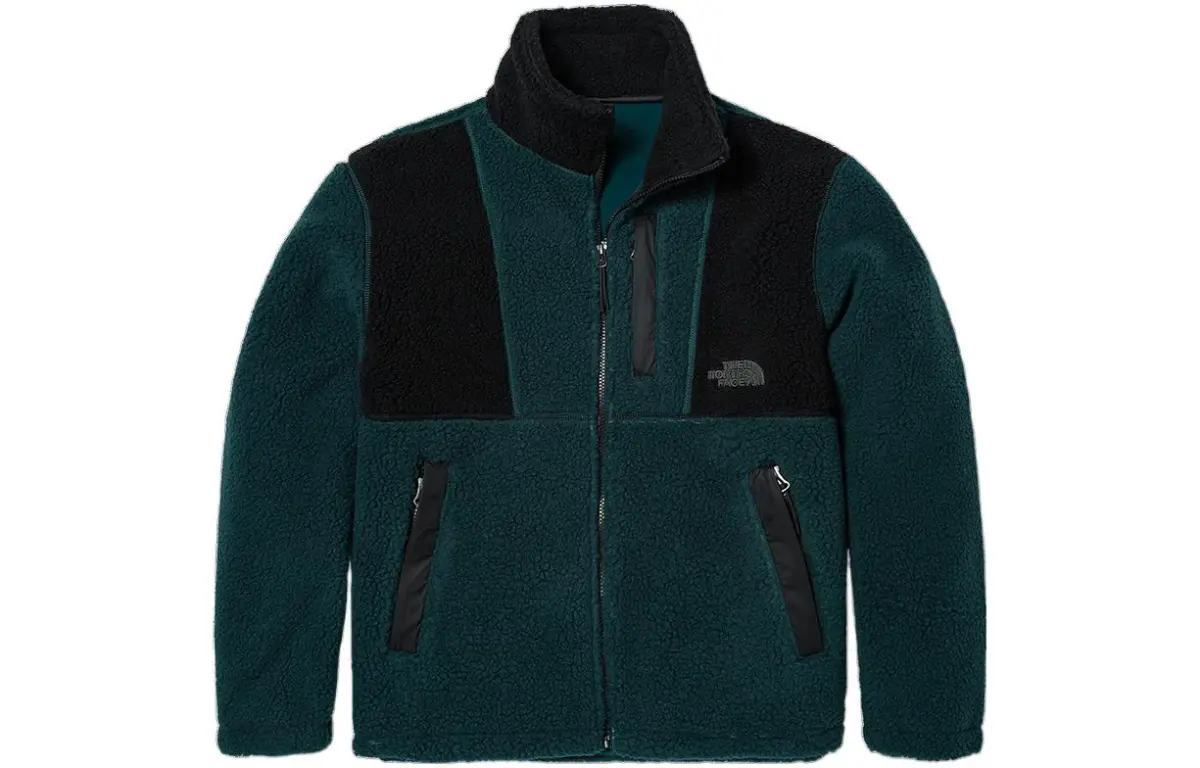 THE NORTH FACE Velvet Jackets Men's Green Lapel Moderate