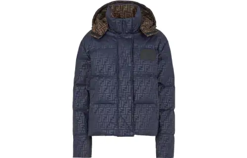FENDI FW22 Down Jacket Unisex Blue