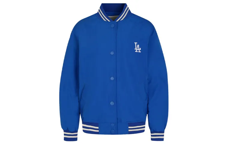 MLB Baseball Jackets Unisex Blue Baseball Collar Moderate Straight Fit