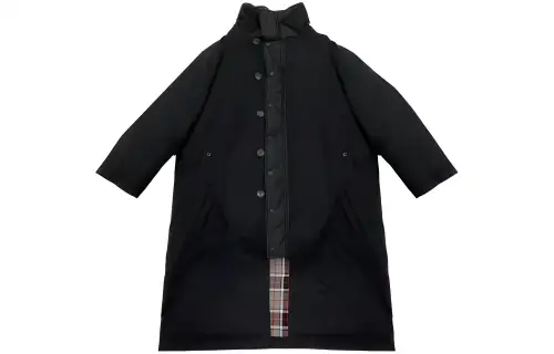 Balenciaga Coats Men's Black Lapel Straight Fit