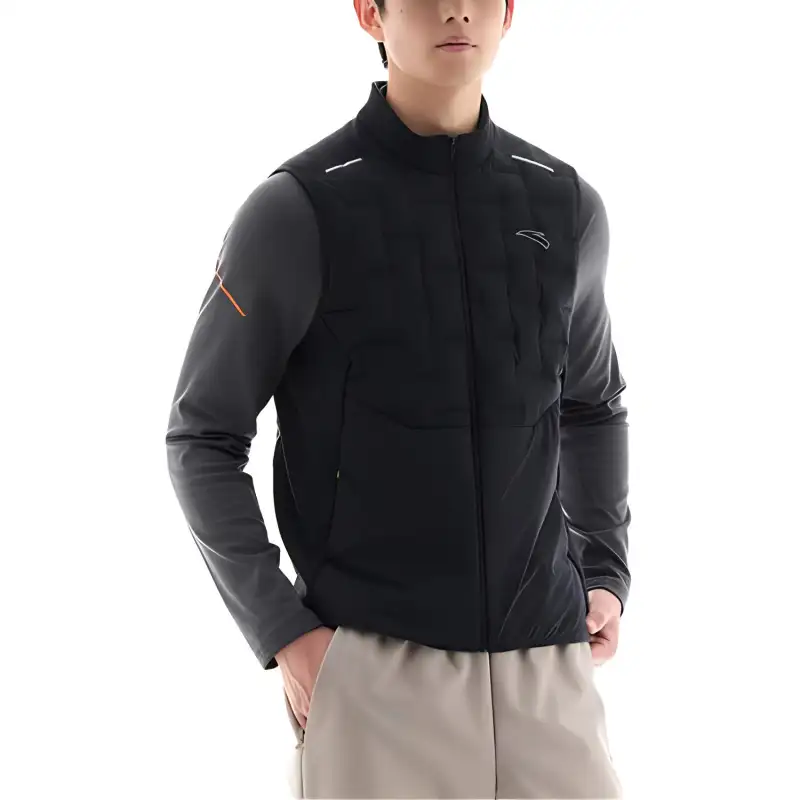 ANTA Running Collection Vests Men's Black Stand Collar Moderate Other