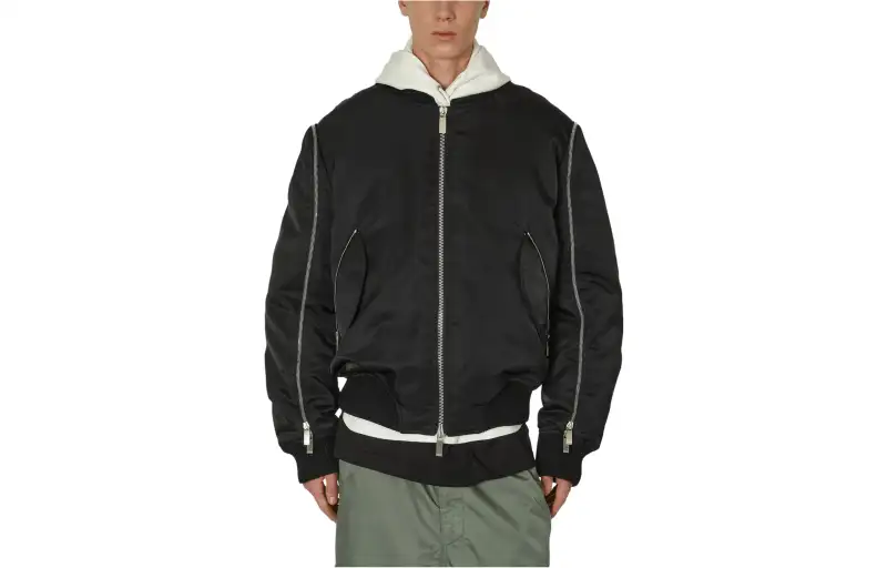 OFF WHITE Zip up Bomber Jacket