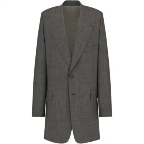 DIOR Coats Men's Gray Lapel Moderate