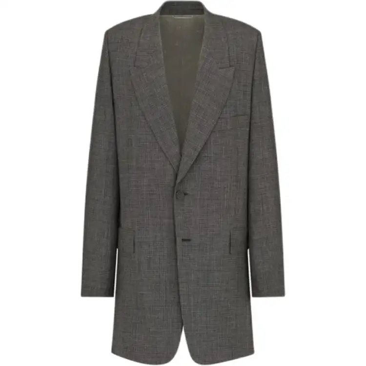 DIOR Coats Men's Gray Lapel Moderate