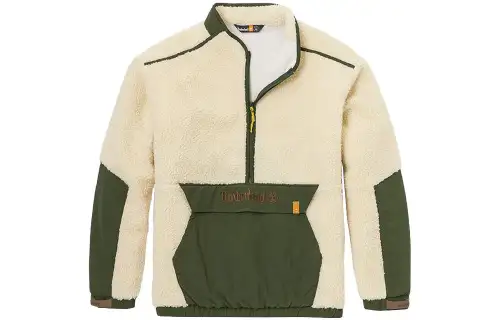 Timberland Velvet Jackets Unisex Smoke White Stand Collar Thickened