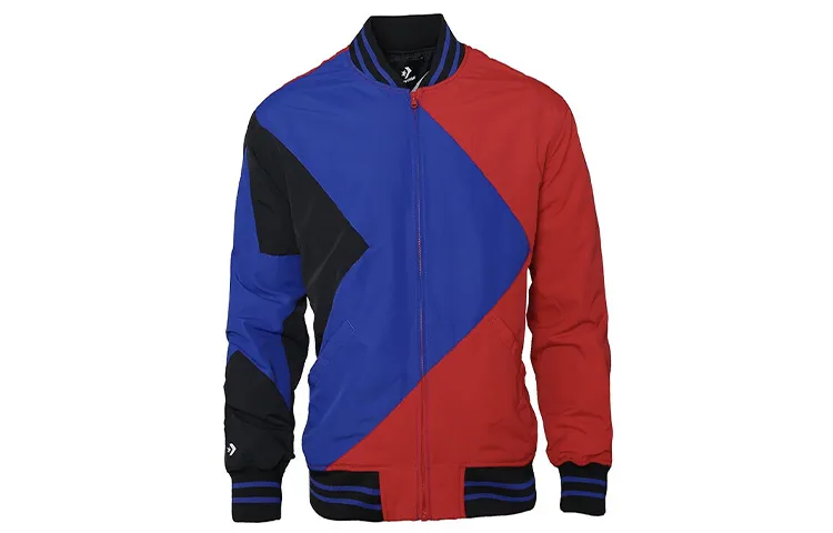 Converse Baseball Jackets Men's Multicolor Baseball Collar Moderate Straight Fit