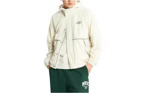 New Balance Jackets Men's White Hooded Moderate Other