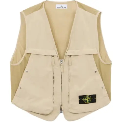STONE ISLAND FW24 Vest Unisex Ecru