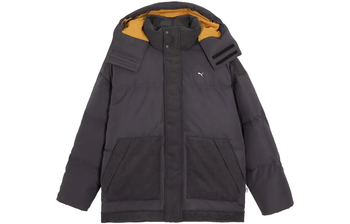 PUMA MMQ Down Jackets Unisex Charcoal Black Hooded (Non-detachable) Moderate