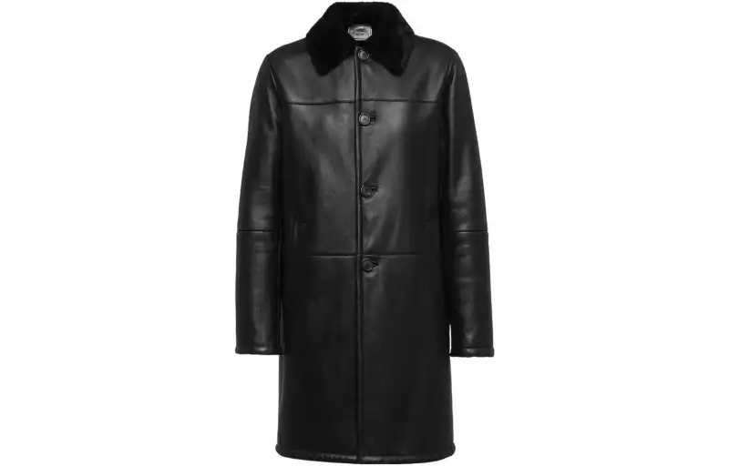 PRADA Coats Men's Black Moderate