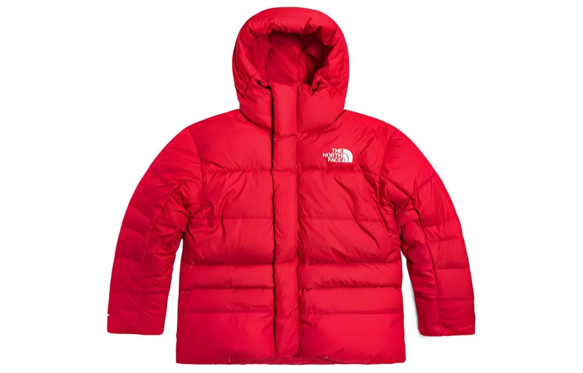 THE NORTH FACE Urban Exploration Down Jackets Men's Red Hooded Moderate Straight Fit