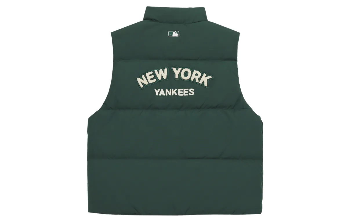 MLB Preppy Style Collection New York Yankees Down Vest Unisex Dark Green