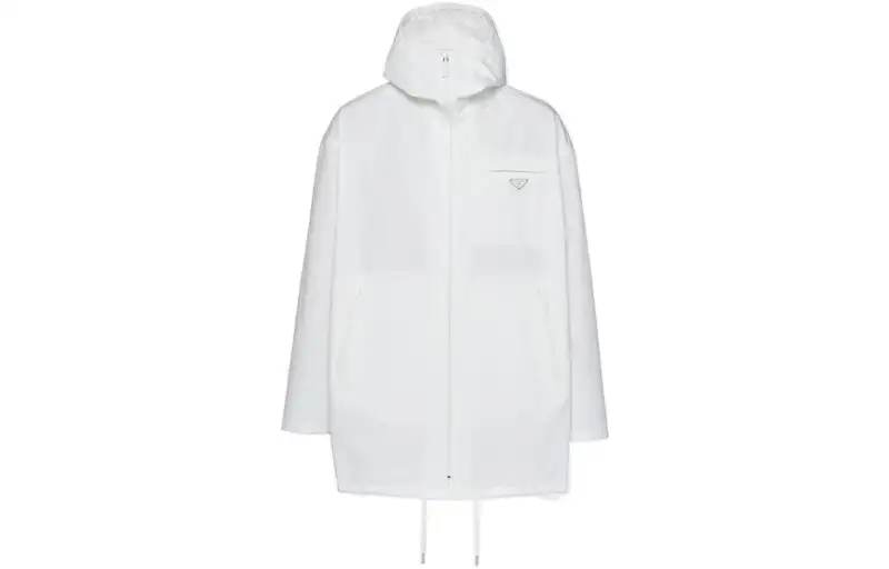 【Previous Season】triangle-logo hooded raincoat