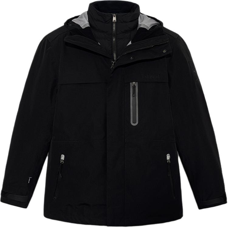 Timberland Timberland, travel sports waterproof liner for leisure with down, windproof keep warm black jacket, three-in-one
