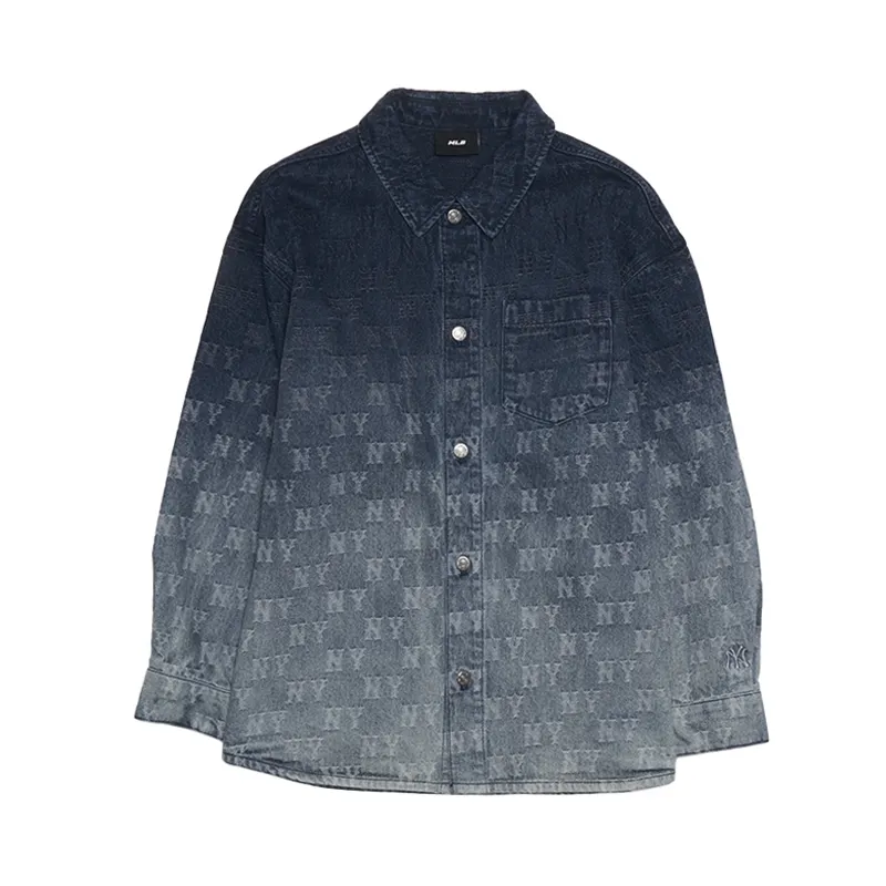 MLB New York Yankees Denim Jacket Unisex Dark Marine Blue