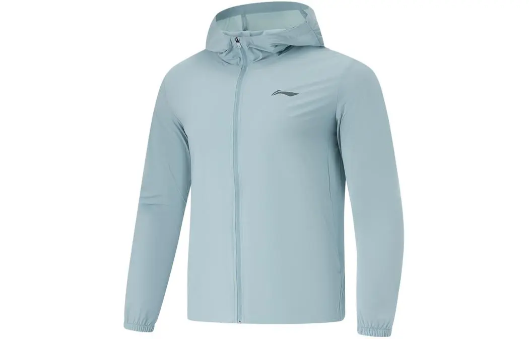 Li Ning Breathable UV Protection Cooling Sun Protection Clothing Men's Fish Eye Green