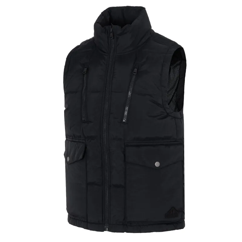 Under Armour Down Vests Men's Black Stand Collar Thickened Other