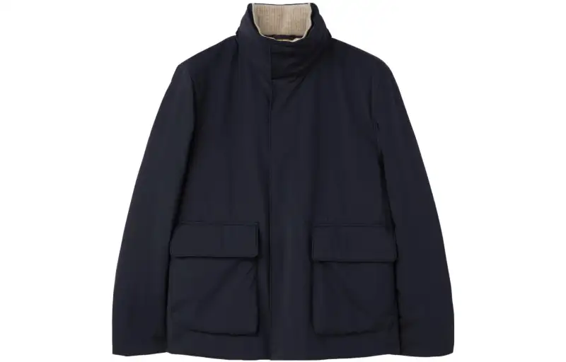 Loro Piana Jackets Men's Blue Turtleneck Moderate Other