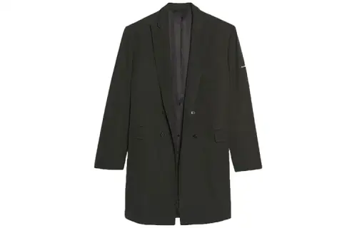Balenciaga Coats Men's Black Lapel Moderate