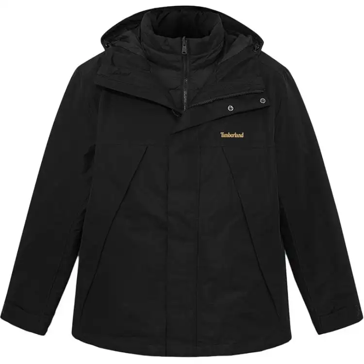 Timberland Waterproof, Windproof, Breathable, And Thermal Windbreaker Jacket Men's Black