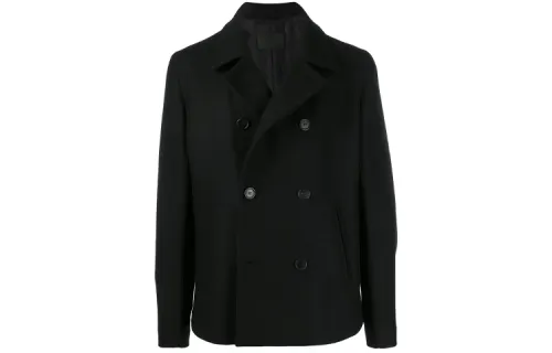 PRADA Coats Men's Black Suit Collar Moderate