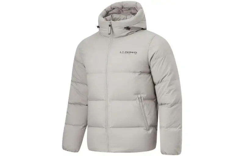 Li Ning Fitness Series Down Jacket Men's Rock Ridge Gray