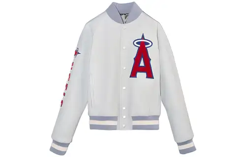 GUCCI X Mlb 2022 Leather Jacket With Angels Patch