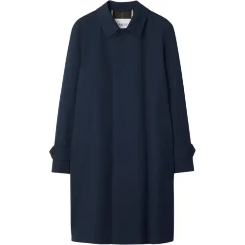 Burberry Coats Men's Blue Lapel Moderate