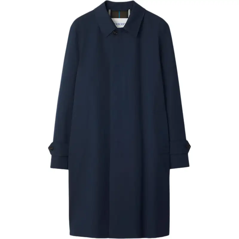 Burberry Coats Men's Blue Lapel Moderate