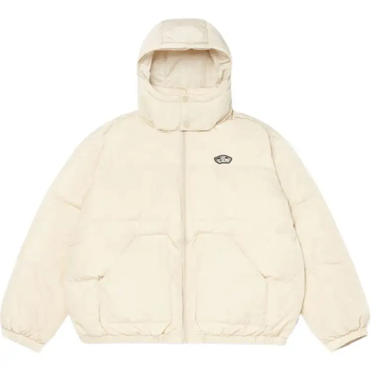 Vans Down Jackets Men's Beige Hooded Moderate