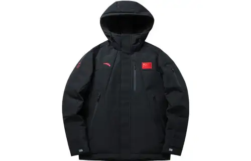 ANTA Down Jackets Men's Black Hooded Moderate