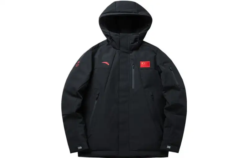 ANTA Down Jackets Men's Black Hooded Moderate