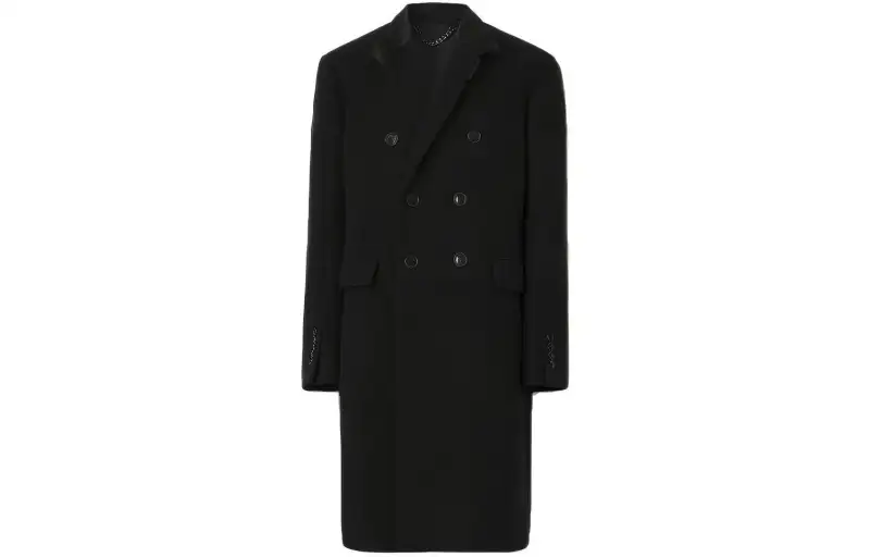 Burberry Coats Men's Black Lapel Moderate