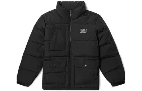 Vans Jackets Unisex Black Stand Collar Moderate Workwear