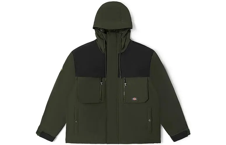 Dickies Down Jackets Unisex Army Green Hooded Moderate Other