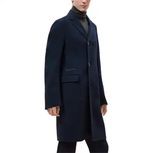 HERMES FW24 Coat Men's Marine Blue