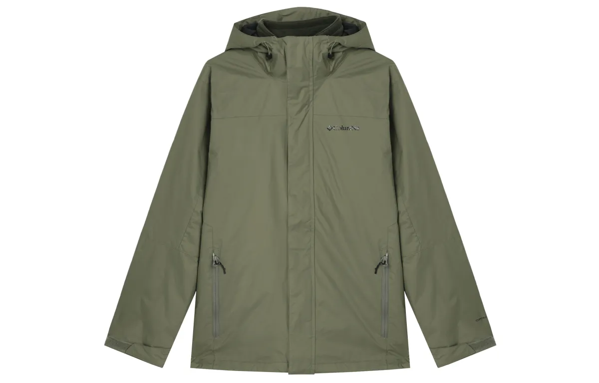 Columbia Hiking Outdoor Hiking Waterproof, Windproof, Thermal, Water Repellent Windbreaker Jacket Men's Green