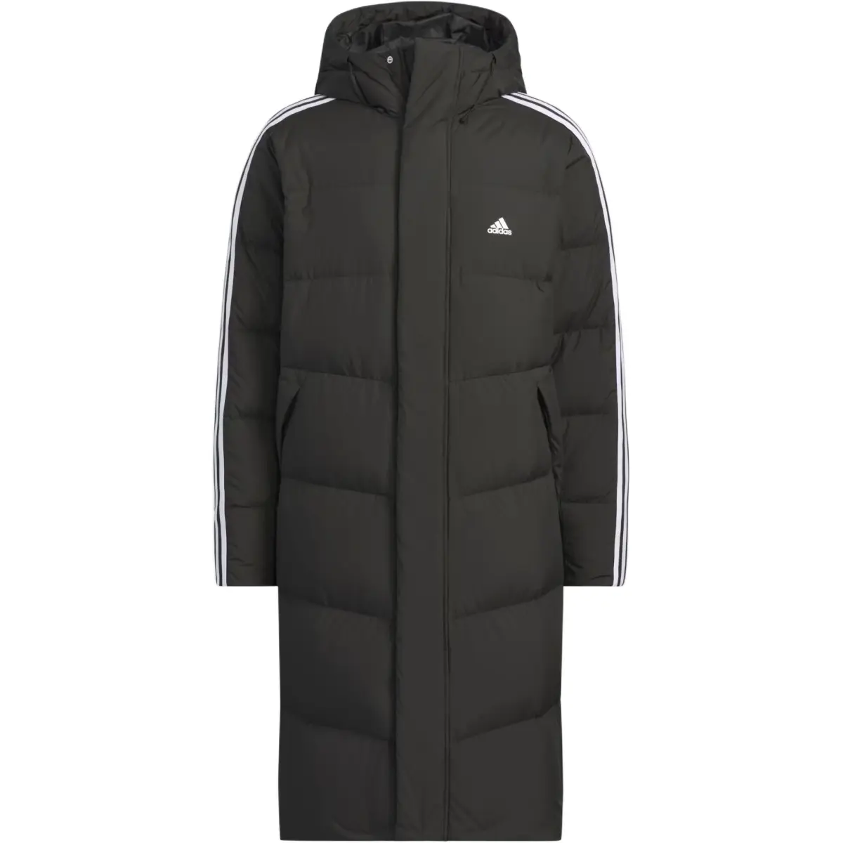 Adidas Clothing Down Jackets Men's Black Hooded (Non-detachable) Moderate