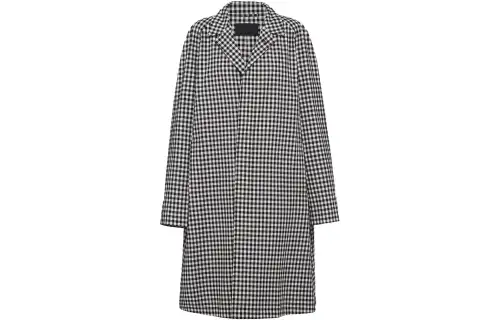 PRADA Coats Men's Black Lapel Moderate Straight Fit