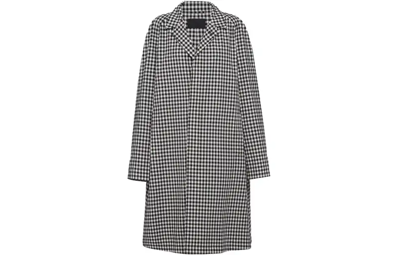 PRADA Coats Men's Black Lapel Moderate Straight Fit