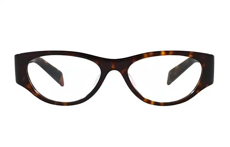 PRADA Tortoiseshell effect Cat eye Glasses