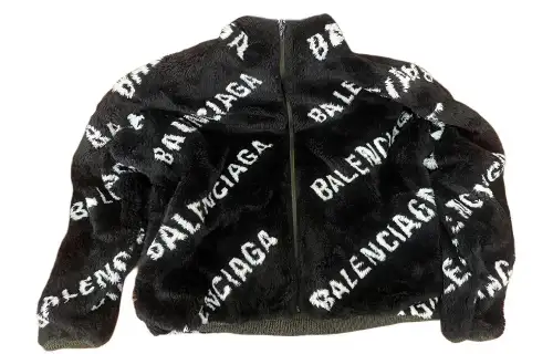 Balenciaga Velvet feel Coat Regular Fit Men's Black